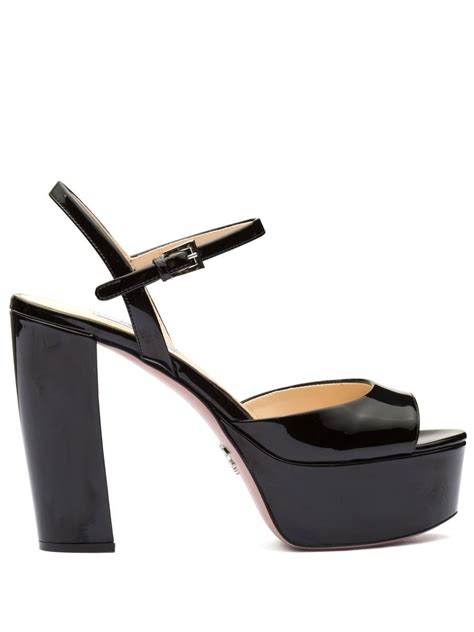 blue prada brocade platform sandal|prada high heeled sandals.